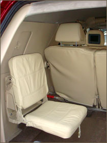 Bullet proof TATA Safari Back Interior